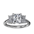 thumbnail image 1 of 1.20 T.C.W Radiant Shape Natural Diamond Latest Design Three Stone Wedding Ring for Ladies Solid 950 Platinum Size 8, 1 of 9
