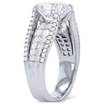 thumbnail image 1 of 1.20 T.C.W Round Shaped Real Diamond New Design Solitaire with Accents Wedding Ring for Women Solid 18K White Gold Size 3.5, 1 of 7