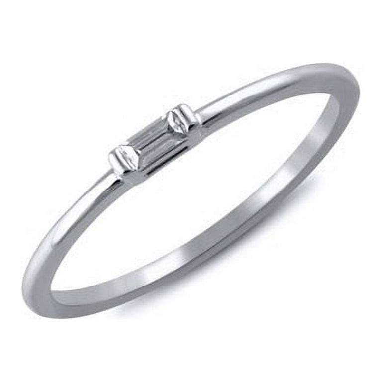 14K White Gold 1/20 CTW Diamond Band 14K White Gold 1/20 CTW Diamond Band