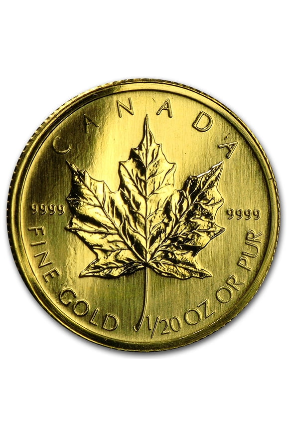 1/20 oz Gold Canadian Maple Leaf (Abrasions, Random Years)