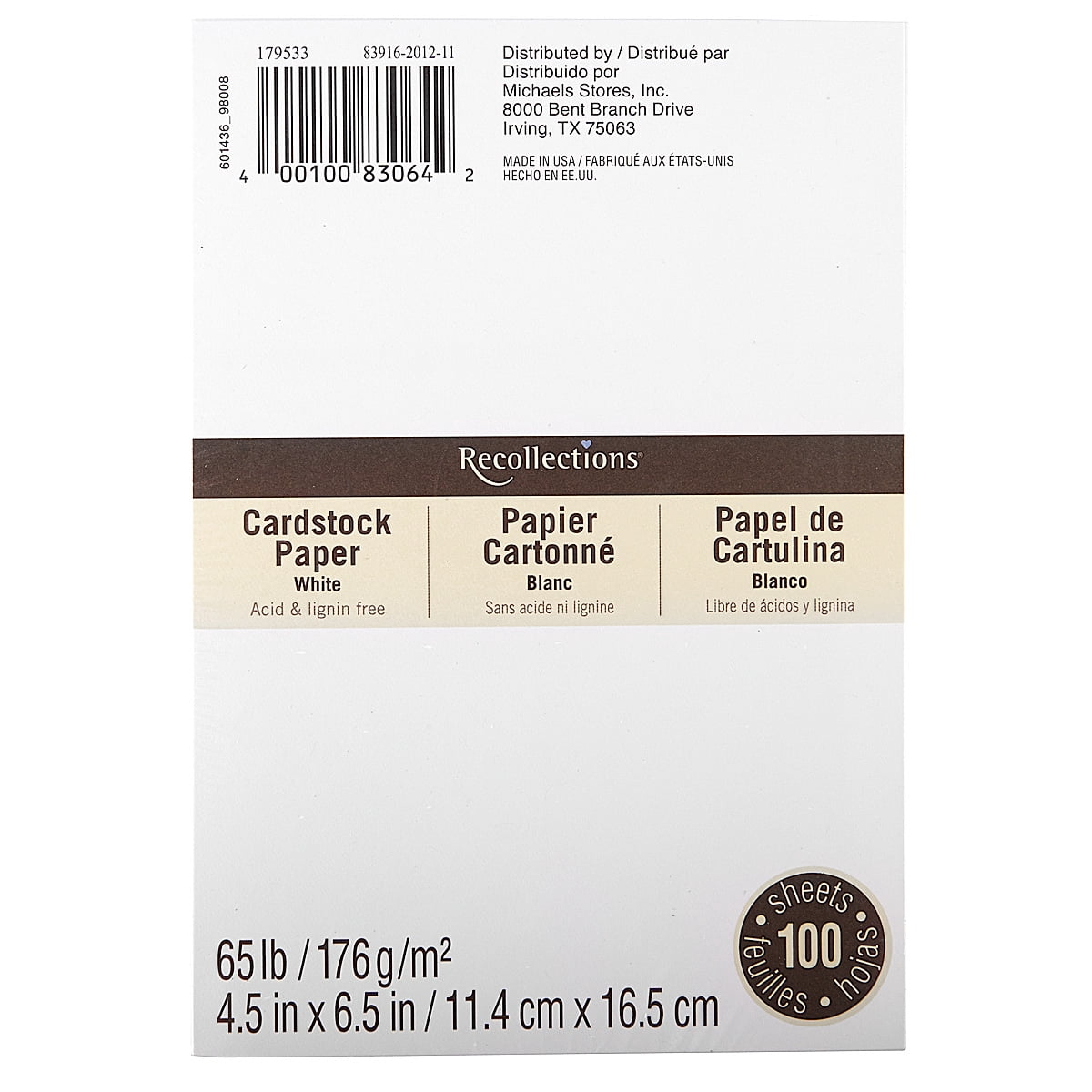 Recollections 1,200 Sheets White 4.5" x 6.5" Cardstock Paper - Acid and Lignin Free Paper for Scrapbooks, Arts & Crafts - Bulk Pack