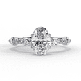 thumbnail image 1 of 1.20CT Oval Shape Lab Grown Diamond 4 Prongs Engagement Ring, Side Marquise And Round Cut Wedding Ring, 14k White Gold Promise Ring For Her, 1 of 4