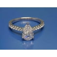 thumbnail image 1 of 1.20Ct Pear Cut Lab-Created Diamond Engagement Ring 14K White Gold Plated, 1 of 4