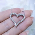 thumbnail image 1 of 1.20Ct Round Cut Moissanite Test Pass Heart Pendant 14K White Gold Plated, 1 of 2