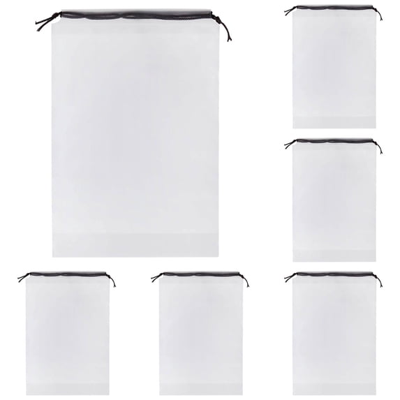 1-20PC Clear Clothing Shoe Bags Drawstring Travel Shoe Bags for Packing Dustproof Portable Shoe Storage for Men and Women 11.8x15.7 Inch