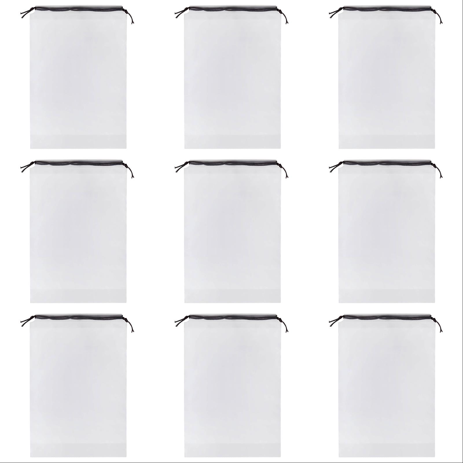1-20PC Clear Clothing Shoe Bags Drawstring Travel Shoe Bags for Packing Dustproof Portable Shoe Storage for Men and Women 11.8x15.7 Inch