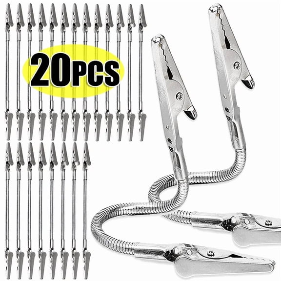 1/20Pcs Multifunction Alligator Clips Double Heads Flexible Hose DIY Memo Card Photo Picture Note Holder Office Accessories 18cm