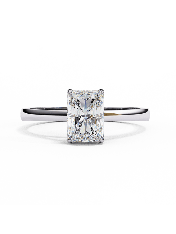 1.21 CT Radiant Cut Lab Grown Diamond IGI Certified Wedding Ring, 10k White Gold Diamond Solitaire Engagement Ring, Proposal Ring For Women
