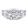 thumbnail image 1 of AFFY 1.21 Carat Round Shape Moissanite & Natural Diamond Engagement Ring 14K Solid White Gold Ring Size-7, 1 of 2