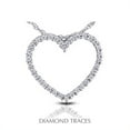 thumbnail image 1 of 1.21 Carat Total Natural Diamonds 14K White Gold Prong Setting Heart Shape Fashion Pendant, 1 of 1