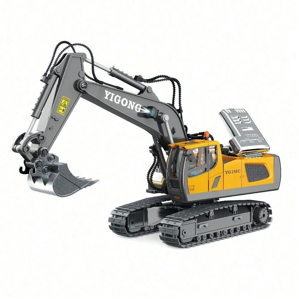 1:22 RC Construction Vehicle Toy –  Excavator/Bulldozer/Crane with Realistic Lights & Sounds, DIY Combination, Sturdy ABS, Perfect for Imaginative Play, Indoor & Outdoor Sandpit