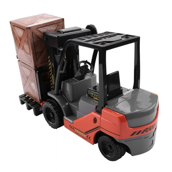 1:22 Scale Lnertial Forklift Friction Fork Lift with Pallet Cargo Warehouse Truck Vehicle Model Toy for Kids