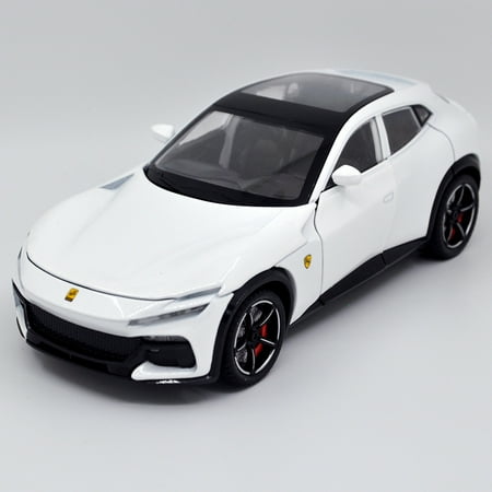 1: 22 Suitable for Ferrari Purosangue FUV High Simulation Alloy Car Model Static Decoration Sound and Light Model Children's Toy Birthday Gift