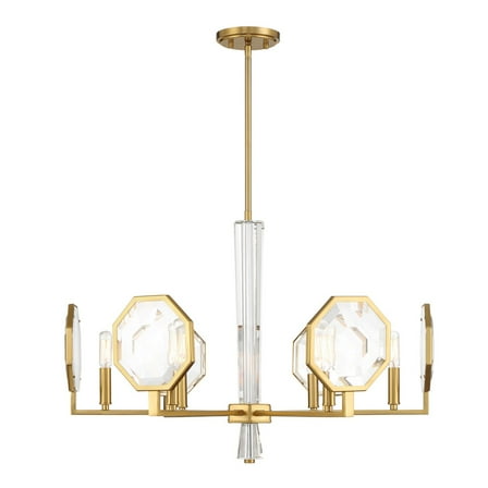 Leighton 6-Light Chandelier in Warm Brass