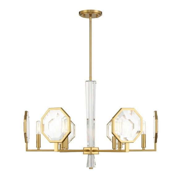 Leighton 6-Light Chandelier in Warm Brass
