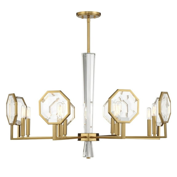 Leighton 8-Light Chandelier in Warm Brass