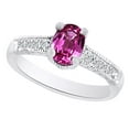 thumbnail image 1 of AFFY (1.22ct) Simulated Pink Sapphire & White Diamond Vintage Style Engagement Ring In 14k Solid Gold With Ring Size 13.5, 1 of 1