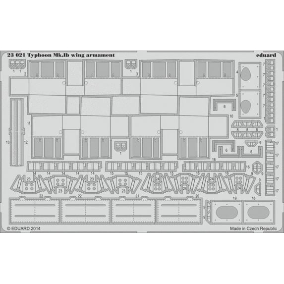 1/24 Aircraft- Typhoon Mk Ib Wing Armament for ARX (Painted)