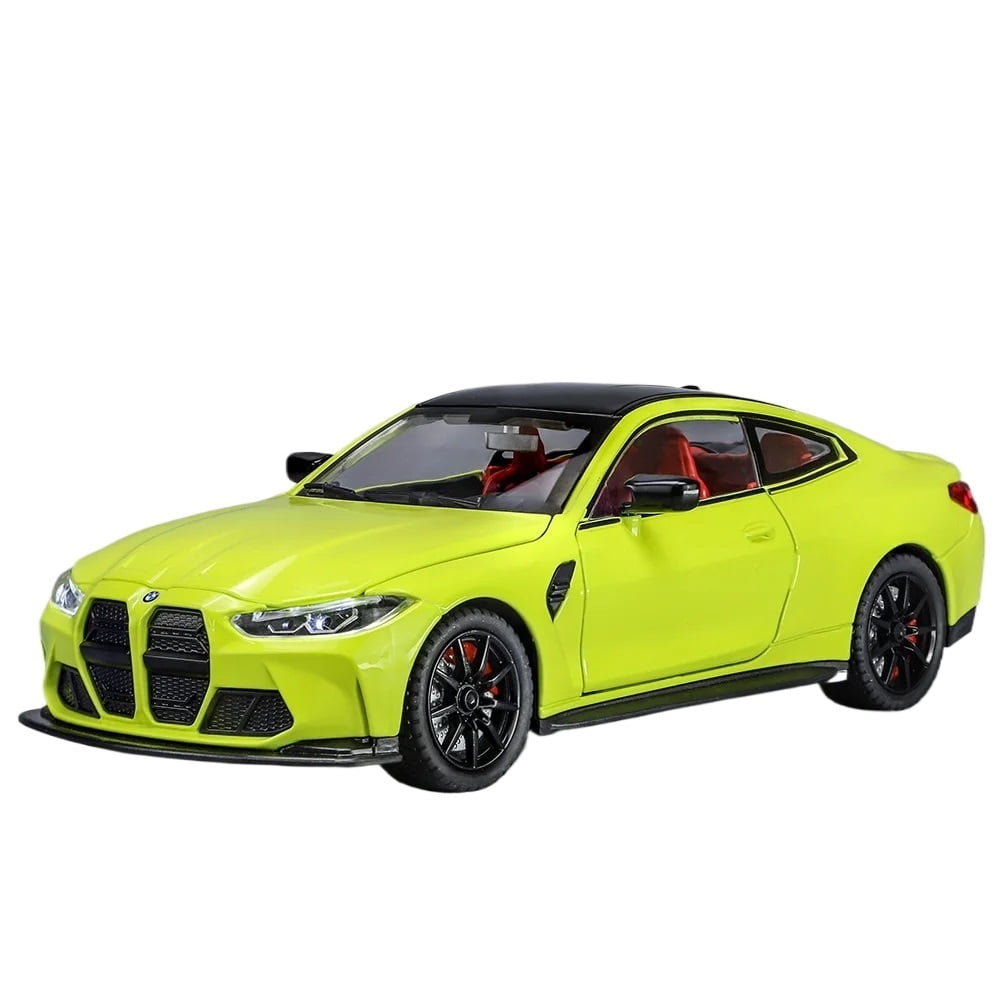 1:24 BMW M4 Diecast Alloy Metal Toy Car Miniature Vehicle Model Sound ...