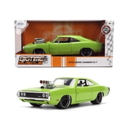 Jada Toys BIGTIME MUSCLE 124 1970 Dodge Charger R/T Die-cast Car   Opening Doors, Hood, Trunk, Rubber TiresLime Green