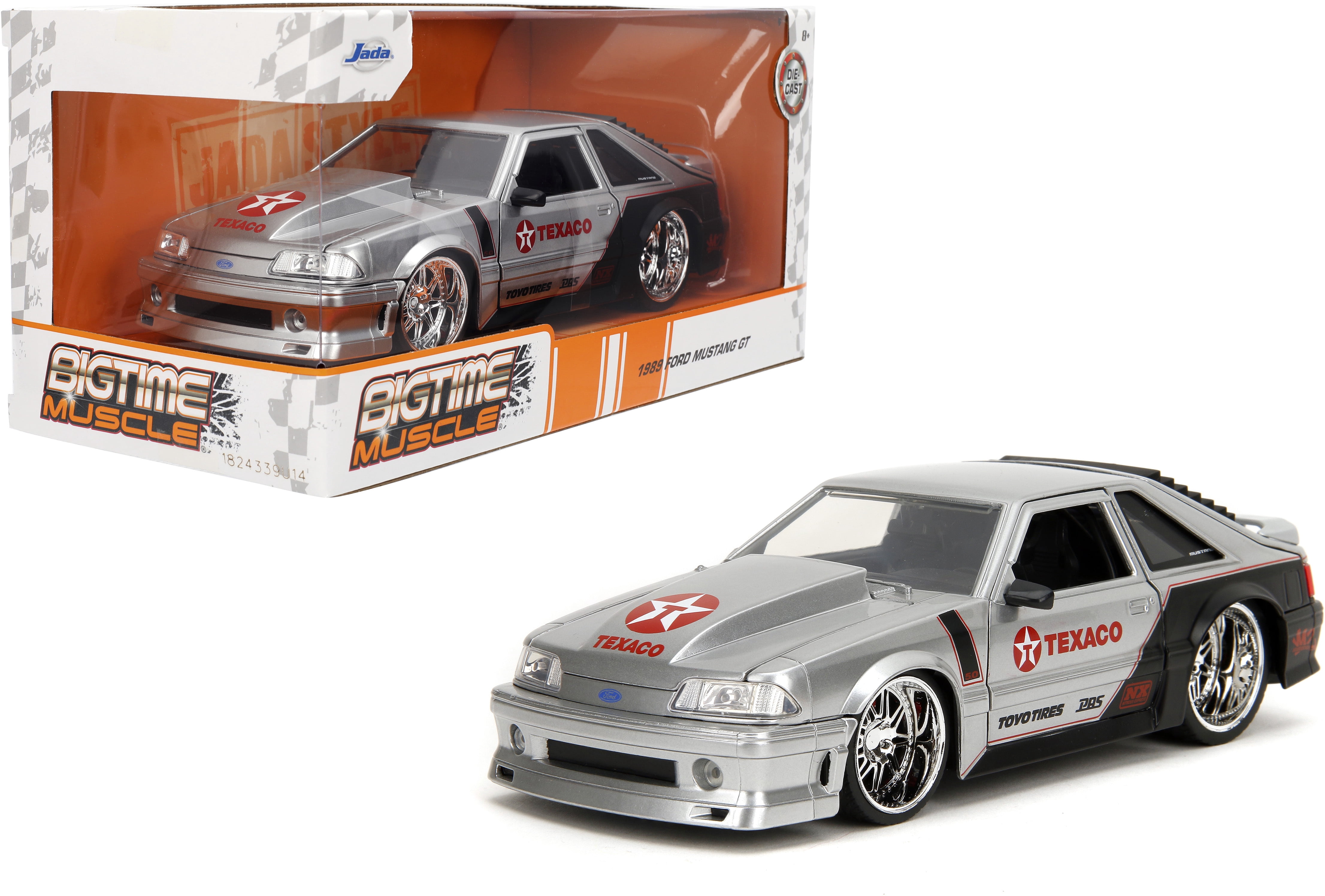 Jada Toys BIGTIME MUSCLE 1:24 1989 Ford Mustang GT Texaco Die-cast