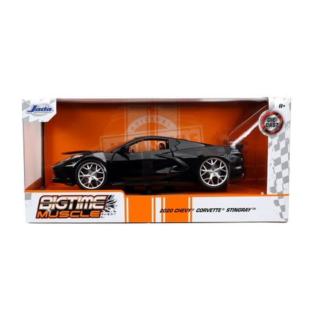 1:24 Big Time Muscle '20 Chevy Corvette C8 (Black)(Selections May Vary)