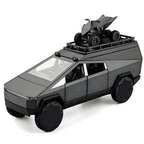 Anmyjuly 1/24 Camping Rv Car Model Toys,Pickup Truck Model with Sound and Light Function, Suitable Gifts, Decorations, Collectibles,Gray