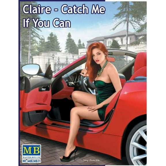 1/24 Claire Modern Pin-Up Girl wearing Mini Dress Getting out of Car