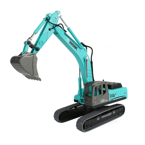 1:24 Diecast Car Excavator Toy Set - Realistic Engineering Vehicle Model & Simulation Ornament for Teens