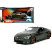 1/24 Diecast Model Car 2023 Nissan Z Dark Green Metallic with Black Top "Fast X" 2023 Movie "Fast & Furious" Series by Jada