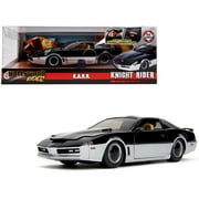 1/24 Diecast Model Car K.A.R.R. Black and Silver with Light "Knight Rider" 1982 TV Series "Hollywood Rides" Series by Jada