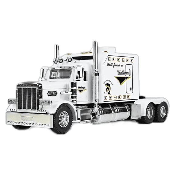 1:24 Diecast Semi Truck Toy with Trailer, Pull Back, Lights and Sound
