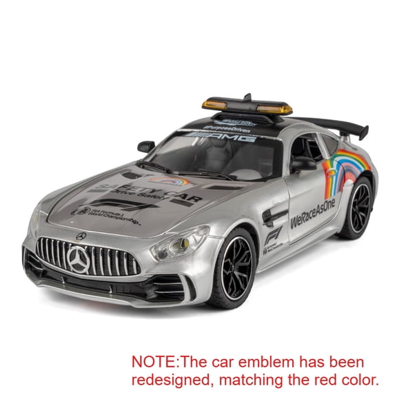 1:24 GTR F1 Safety 300SL Sport Car Model Toy Alloy Diecast Sound Light Shock Absorption Miniature Vehicle Models Collection Gift