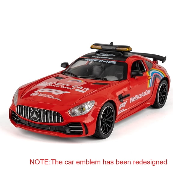 1:24 GTR F1 Safety 300SL Sport Car Model Toy Alloy Diecast Sound Light Shock Absorption Miniature Vehicle Models Collection Gift