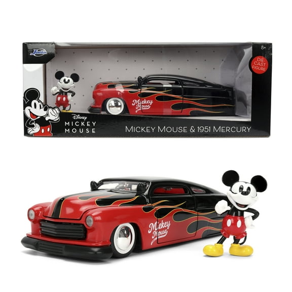 Jada Toys Disney Vintage Mickey 1951 Mercury Hollywood Rides Die-Cast Play Vehicle