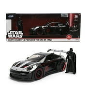 Star Wars Darth Vader 1970 Dodge Charger R/T Hollywood Rides Die-Cast Car with Figure 124 Scale   by Jada