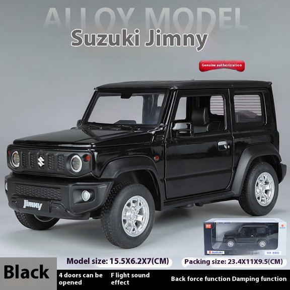 1:24 Jimny Off Road SUV Alloy Metal Diecast Model Vehicle Sound & Light Collection Display Hobby Decoration Gifts For Boy