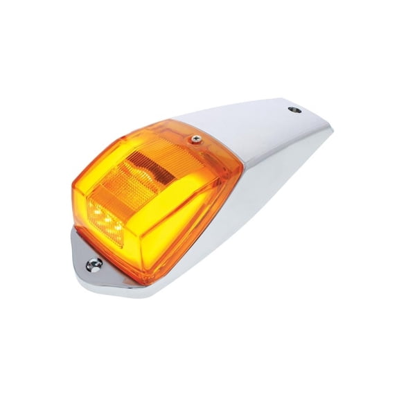 (1) 24 LED "GLO" Grakon 5000 Style Cab Light. Amber LED/Amber Lens KW W900 T800