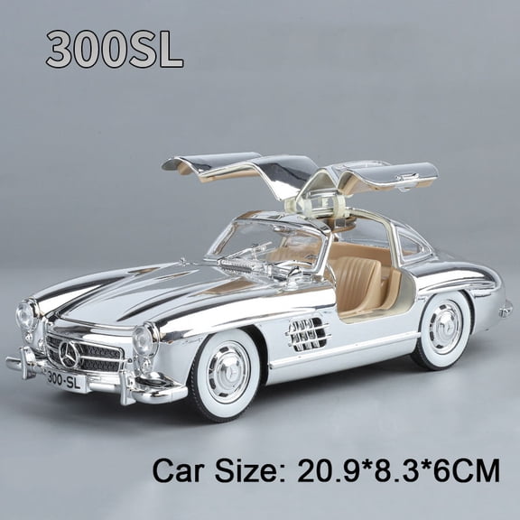1:24 ONE Sports Car Model Miniature Toys Alloy Diecast Sound Light Doors Opened Pull Back Decoration Toy Supercars Boy Gifts