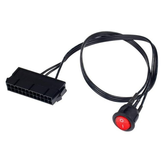 1 * 24-Pin Female ATX PSU Power Supply Starter-Black & Red