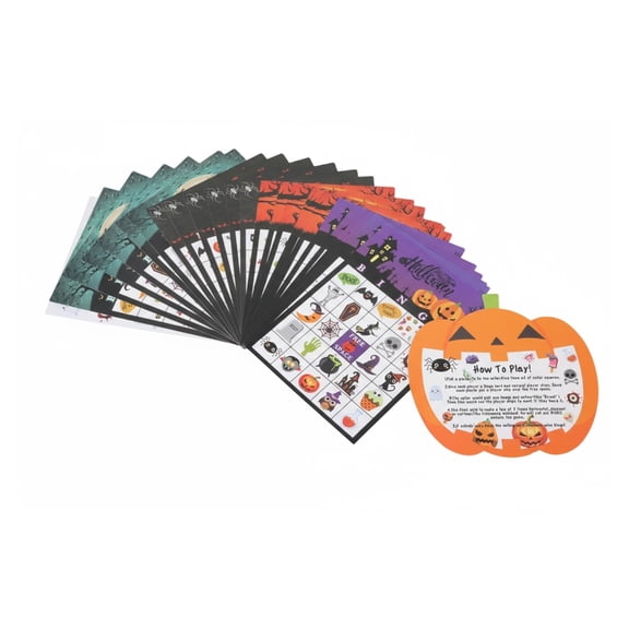 1. 24-Player Halloween Cards | & Pumpkin Designs | Family Party Game | Recycled Paper