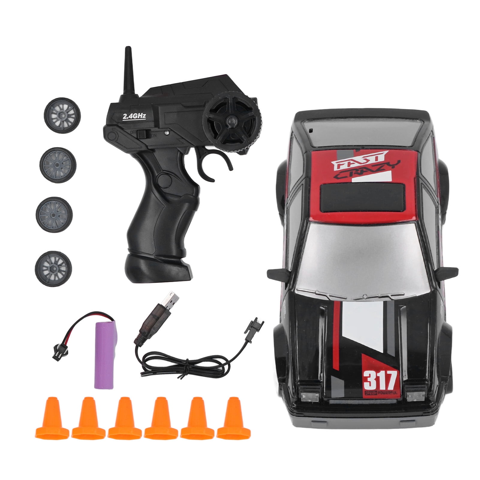 1/24 RC Car Rechargeable Powerful 2.4G Remote Control 4WD Vehicle Toy ...