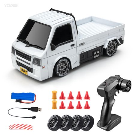 1/24 RC Drift Car, Remote Control Car, 2.4GHz 20KM/H 4WD High Speed RC Truck,Drifting Tires&Two Batteries Racing Sports Toy Idea for Boys Girls and Adults Kids Christmas game kids toy boy