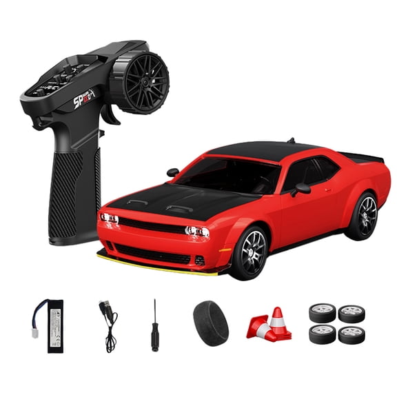 1:24 Scale 4WD High-Speed RC Drift Car D24-02, Remote Control Racing Vehicle with Gyro Stability & Dual-Mode Tires, Drifting RC Cars for Adults