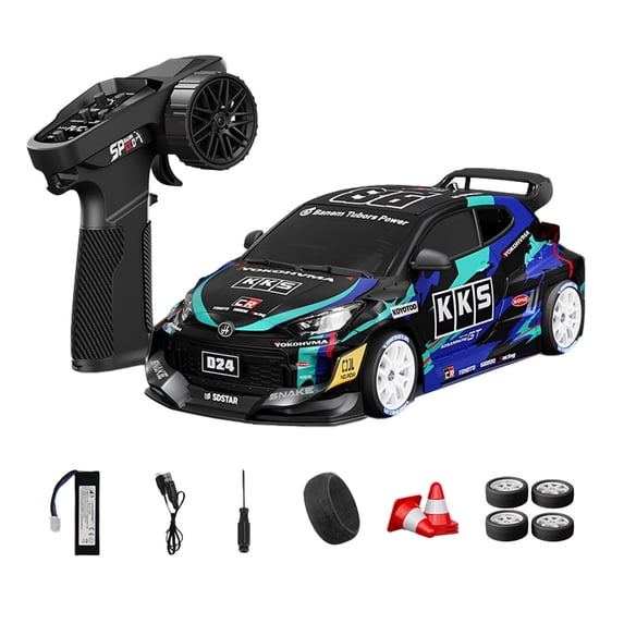 1/24 Scale 4WD RC Drift Car 2.4GHz Full Proportional Remote Control Car ...