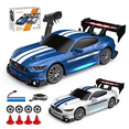thumbnail image 1 of 1/24 Scale 4WD RC Drift Car, 2.4GHz Full Proportional Remote Control Racing Car, 30KM/H Electric Sports Vehicle Model RTR Gift for Adult, 1 of 8