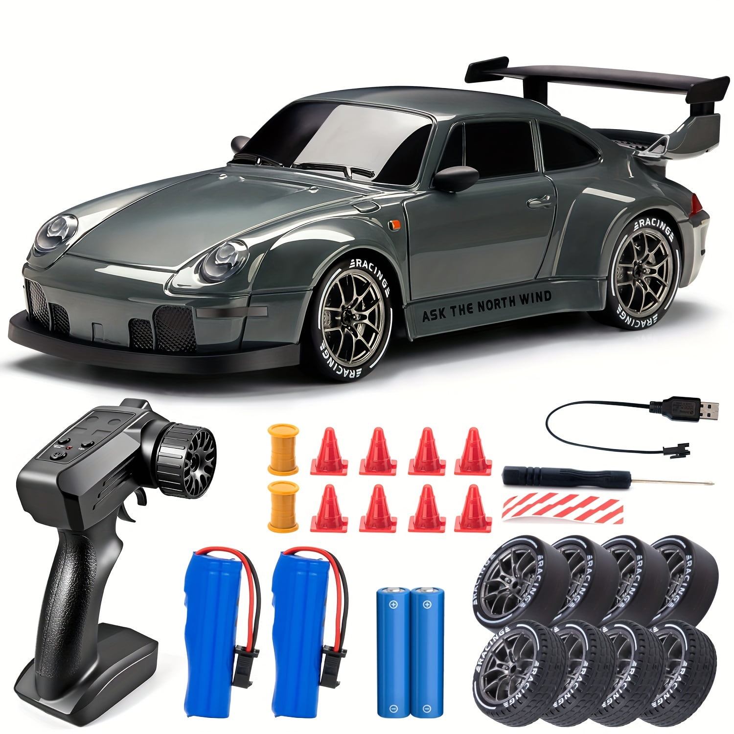1:24 Scale 4WD RC Drift Car with 2.4Ghz, Capable of Reaching Speeds Up ...
