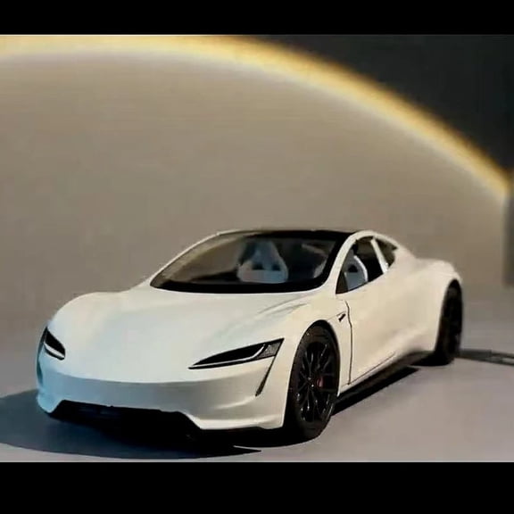 1:24 Scale Alloy Tesla Roadster Sport Car Model Diecast Metal Toy Vehicles Convertible Car Toy Boy Gift Collective Home Decor