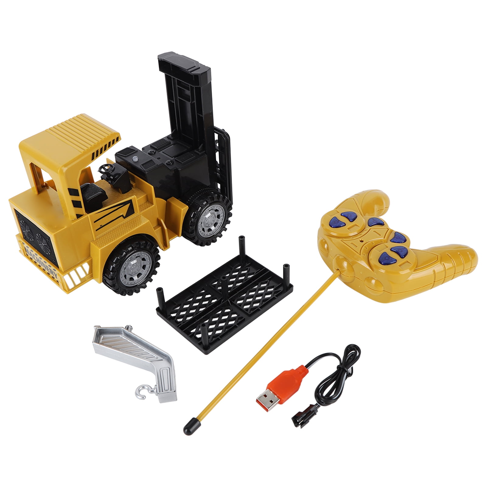 124 Scale Forklift Truck Toy Light Music 5 Channel Remote Control Forklift Truck for Children