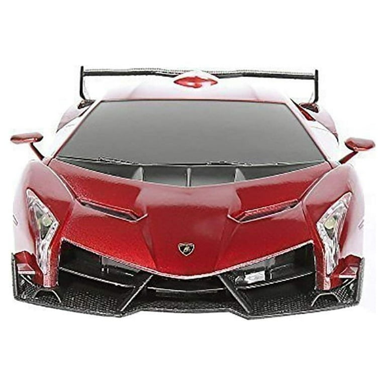 Official 1/24 Scale Fast Lamborghini Veneno RC Racing Car, Red